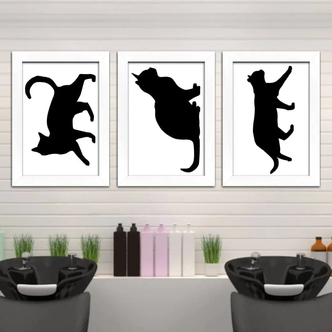 Kit 3 Quadros Horizontal Gatos - Imagem 4