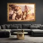 Quadro-Decorativo-Família-de-Leõs-Modelo-Big's