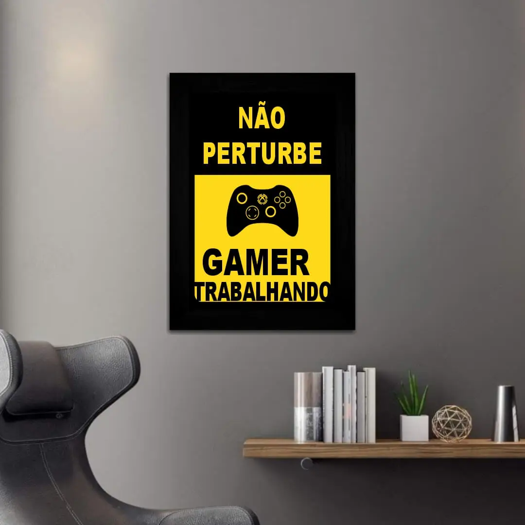 Quadro-Decorativo-Frase-Não-Pertube-Gamer