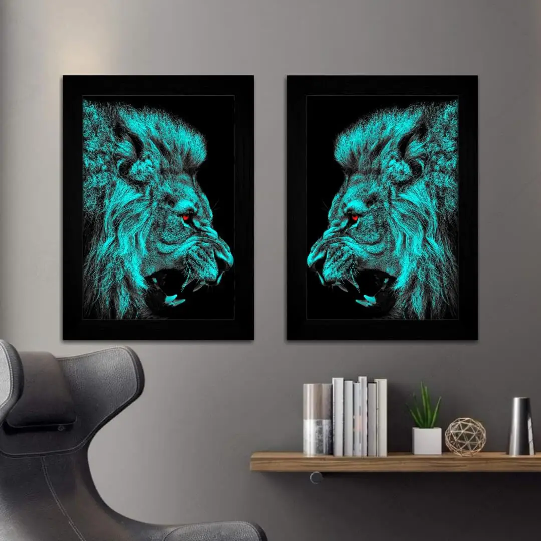 Kit-2-Quadros-Leões-Azul