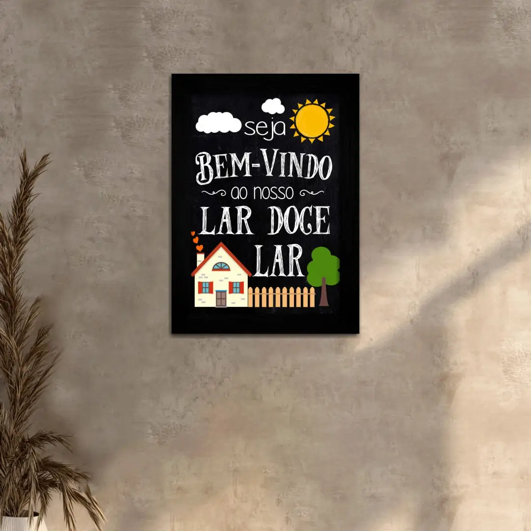 Quadro Decorativo Frase Bem vindo ao lar - Imagem 2