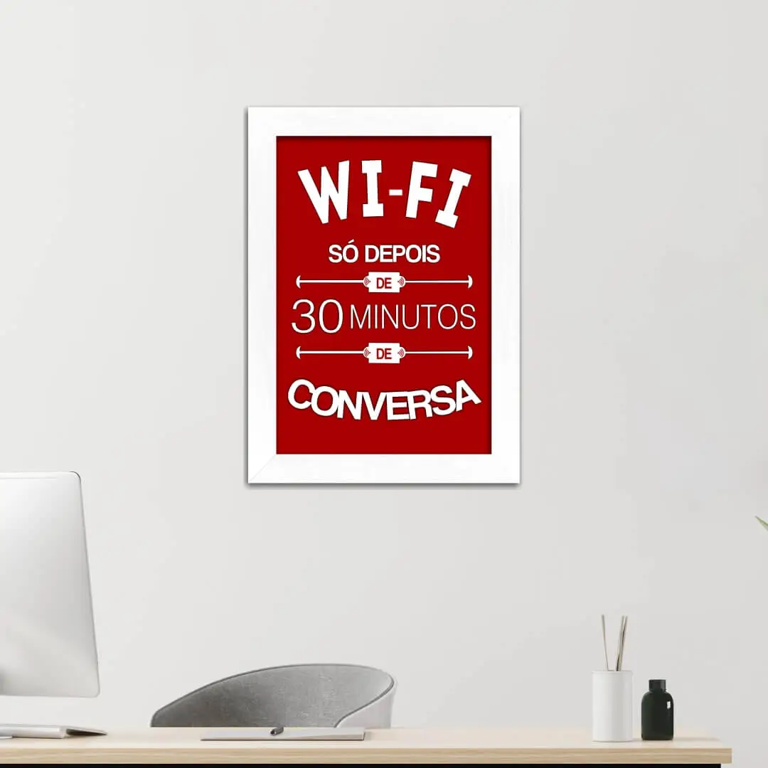 Quadro Decorativo Frase W I F I - Imagem 2