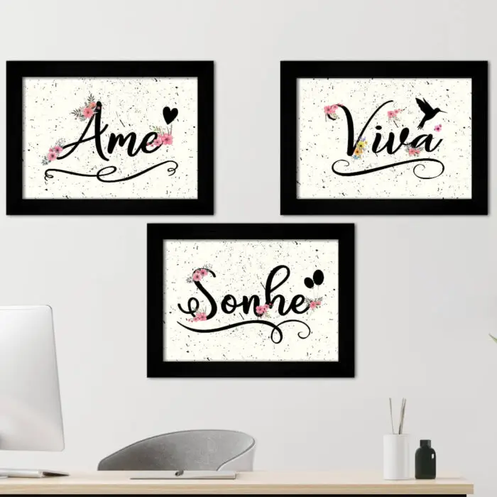 Kit-3-Quadros-Frase-Viva-Sonhe