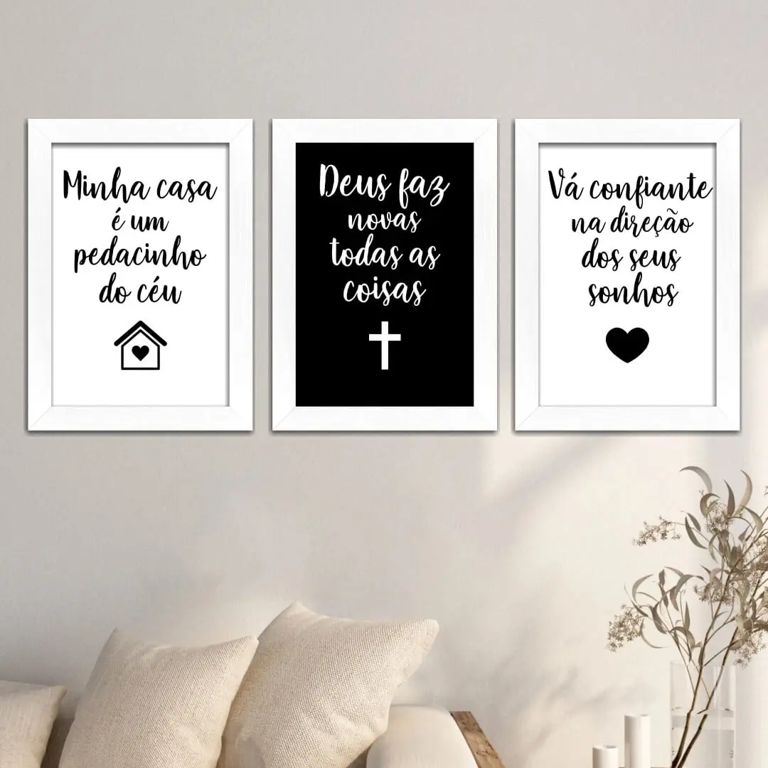 1071-a Kit-3-Quadro-Frase-Minha-Casa
