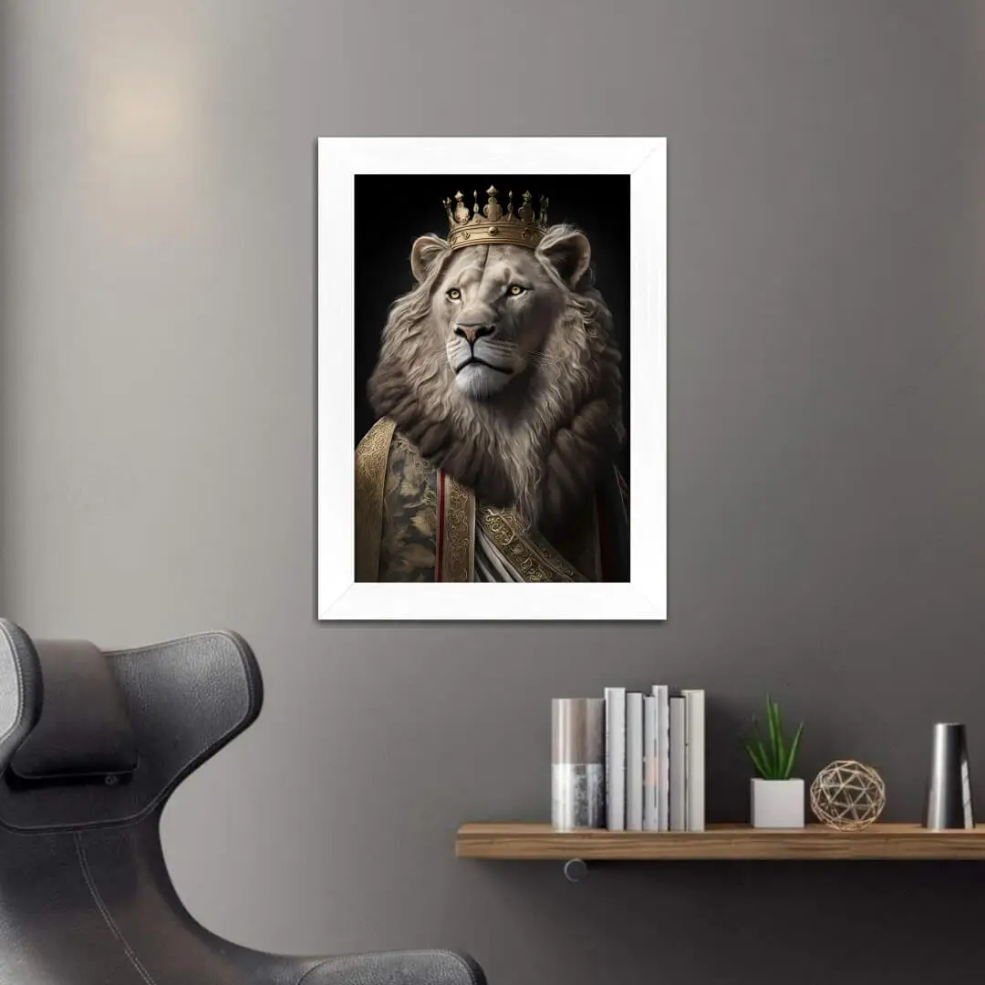Quadro Decorativo Leão Rei - Imagem 2