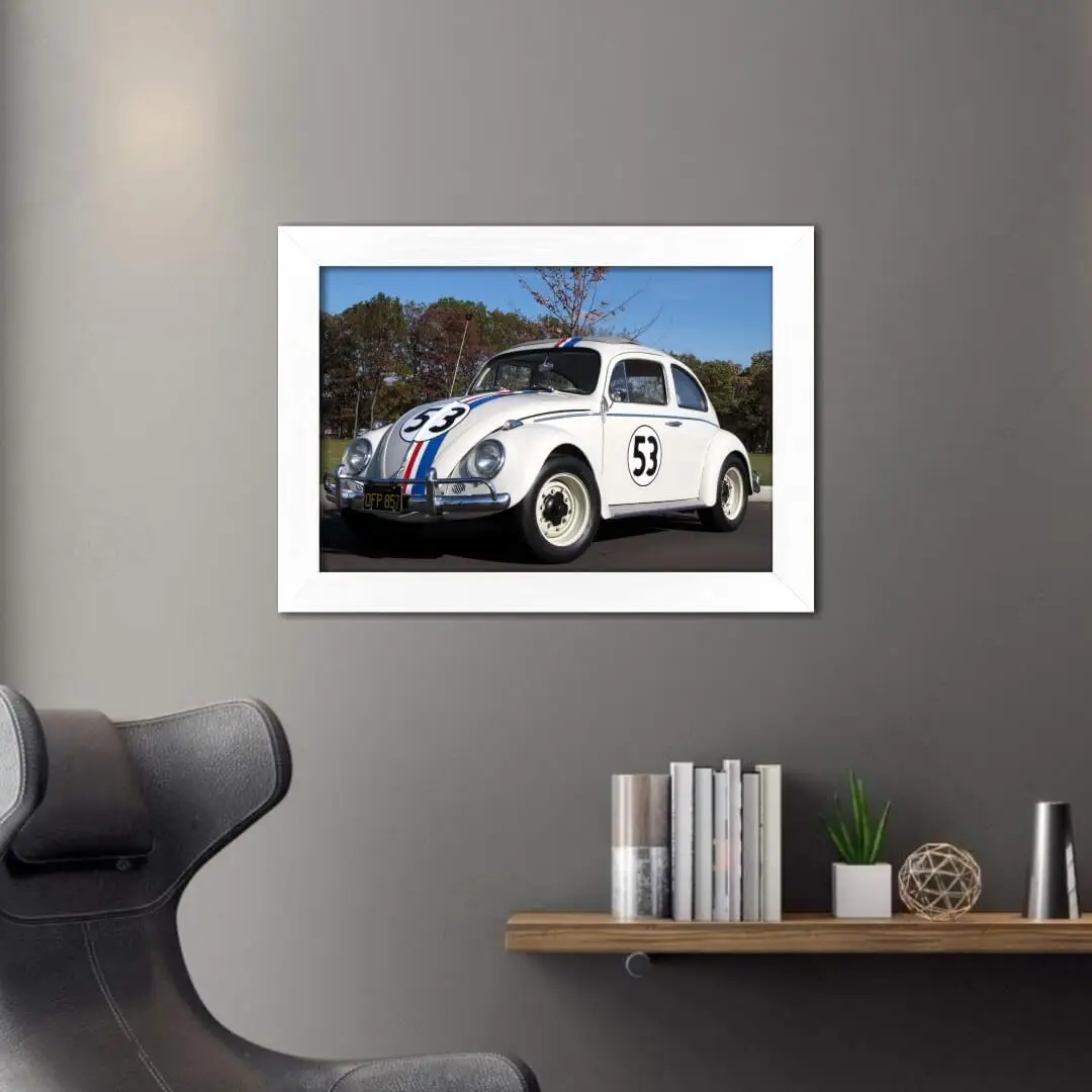 Quadro Decorativo Fusca Branco 53 - Imagem 2