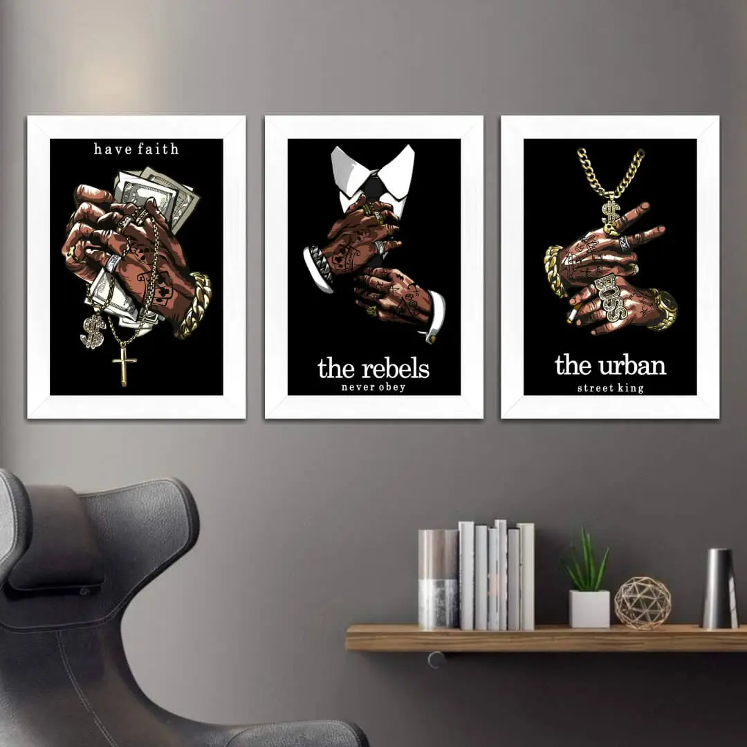 Kit 3 Quadros - Mãos e Jóias - Imagem 2