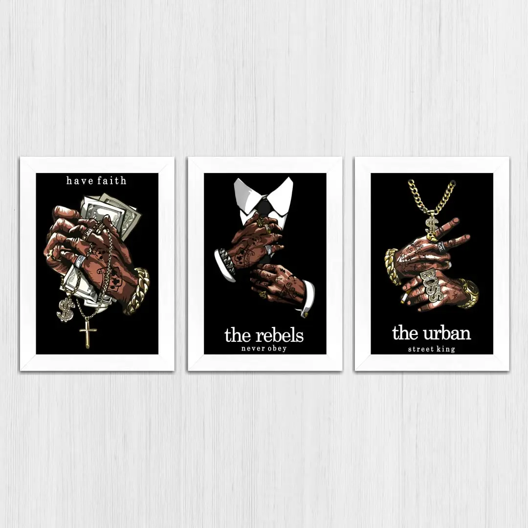 Kit 3 Quadros - Mãos e Jóias - Imagem 4