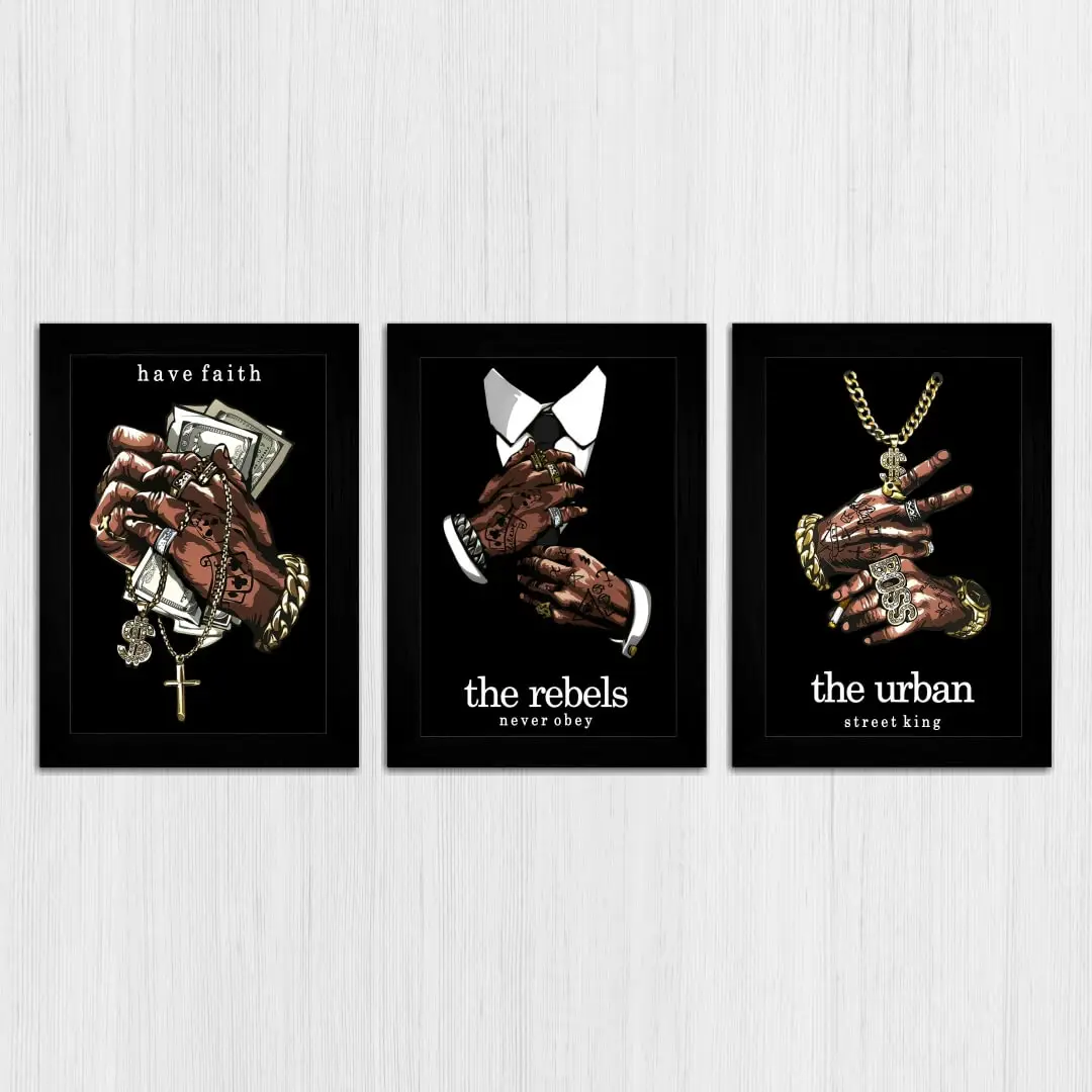 Kit 3 Quadros - Mãos e Jóias - Imagem 3