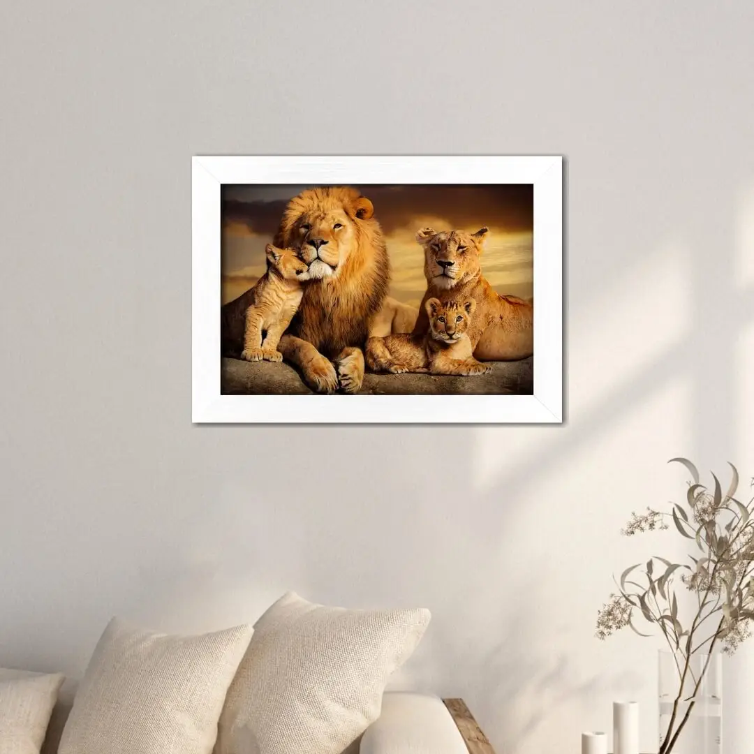 Quadro Decorativo - Família Leão Deitado - Imagem 2