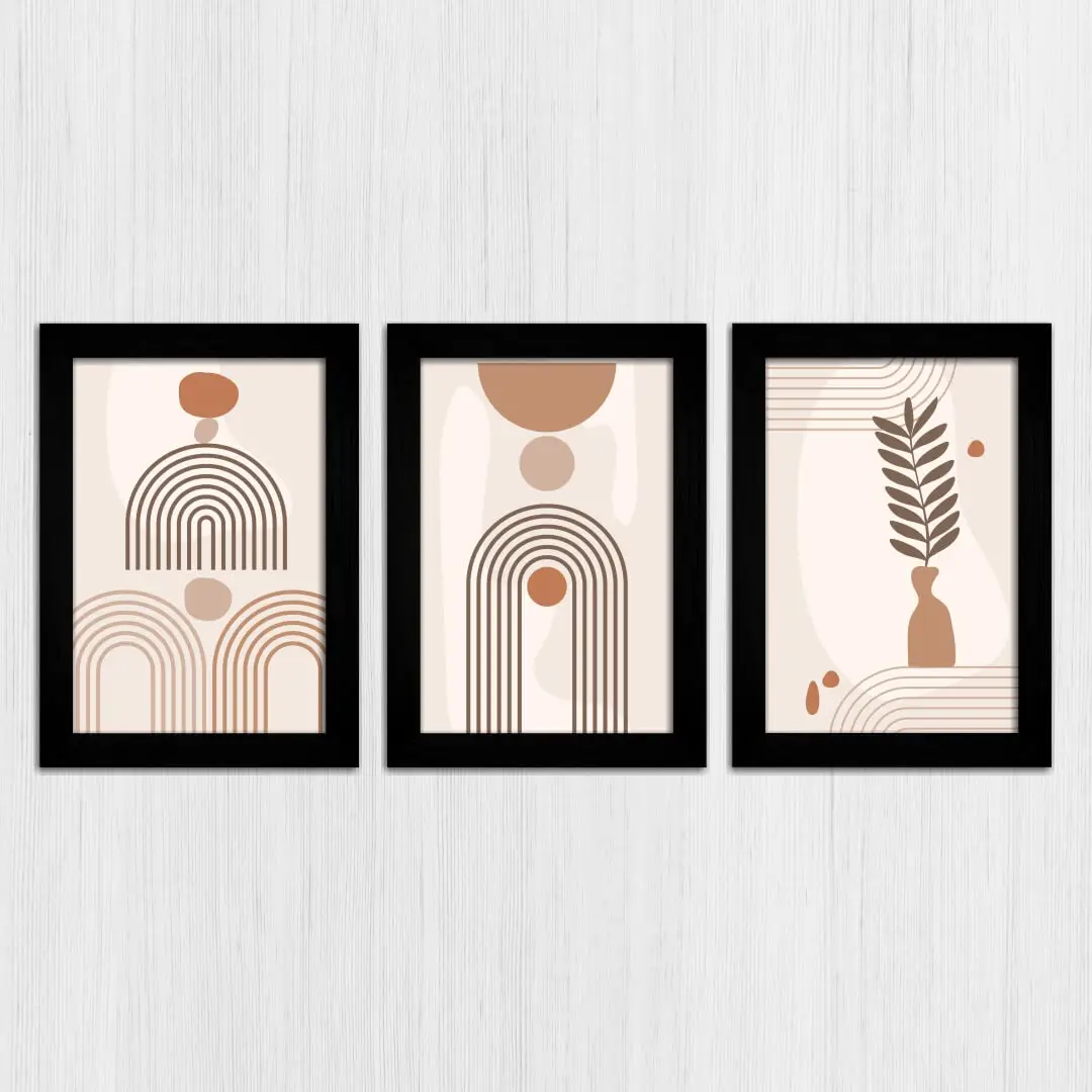Kit 3 Quadros - Boho Chic Minimalista - Imagem 3