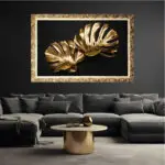 Quadro-Decorativo-Folhas-Dourada-Modelo-Big's