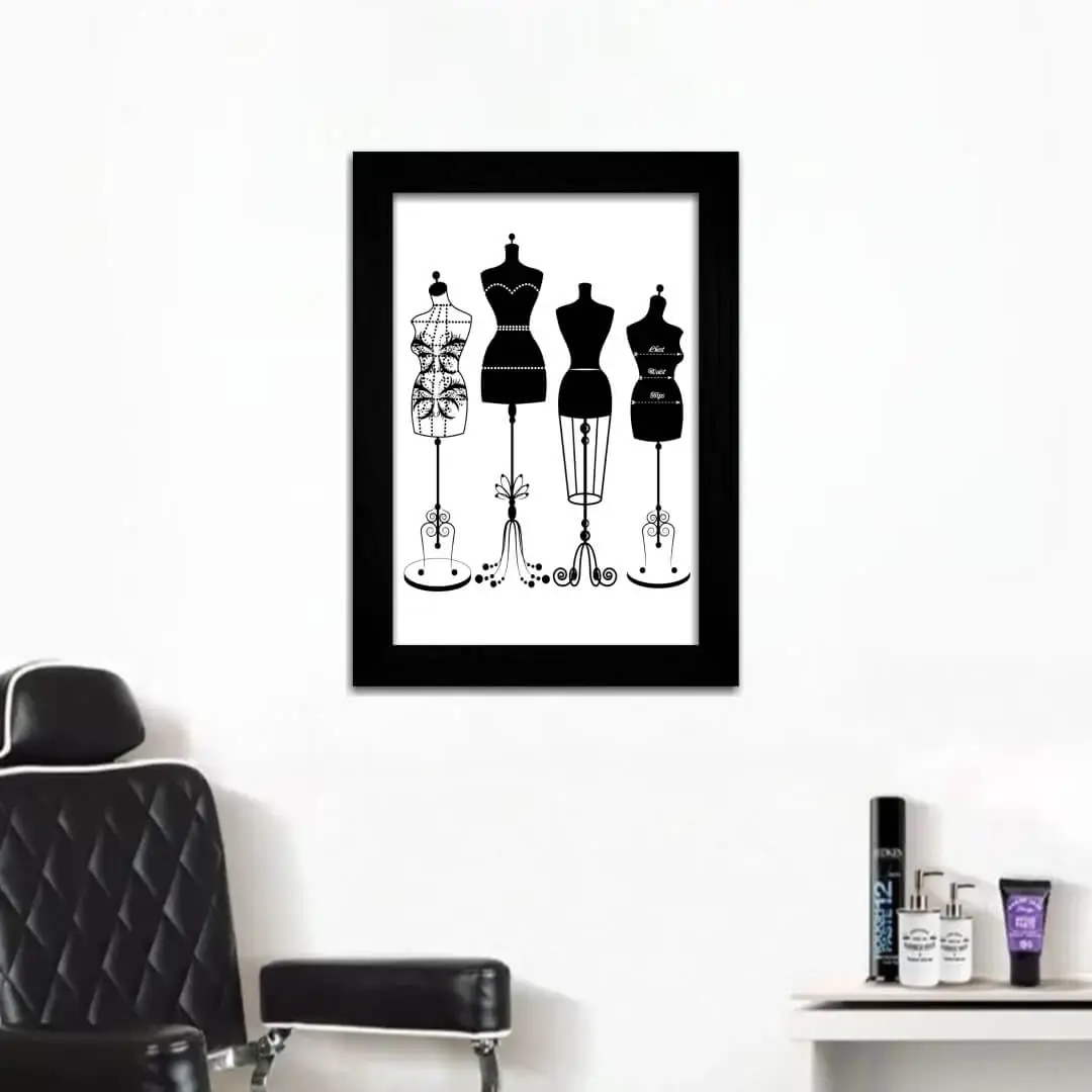 Quadro Decorativo Moda Moldes Roupas - Imagem 2