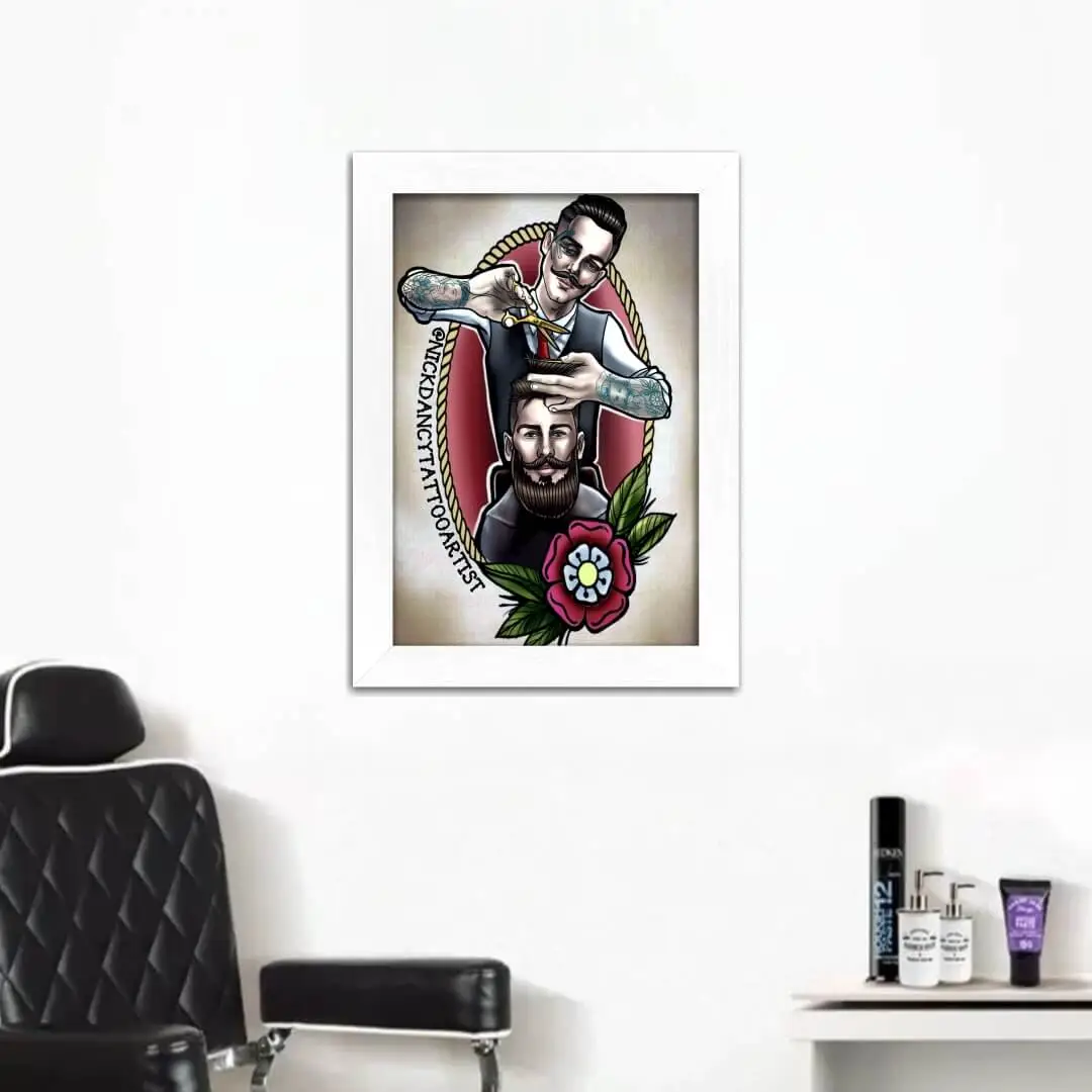 Quadro Decorativo Artistico Barbeiro - Imagem 2