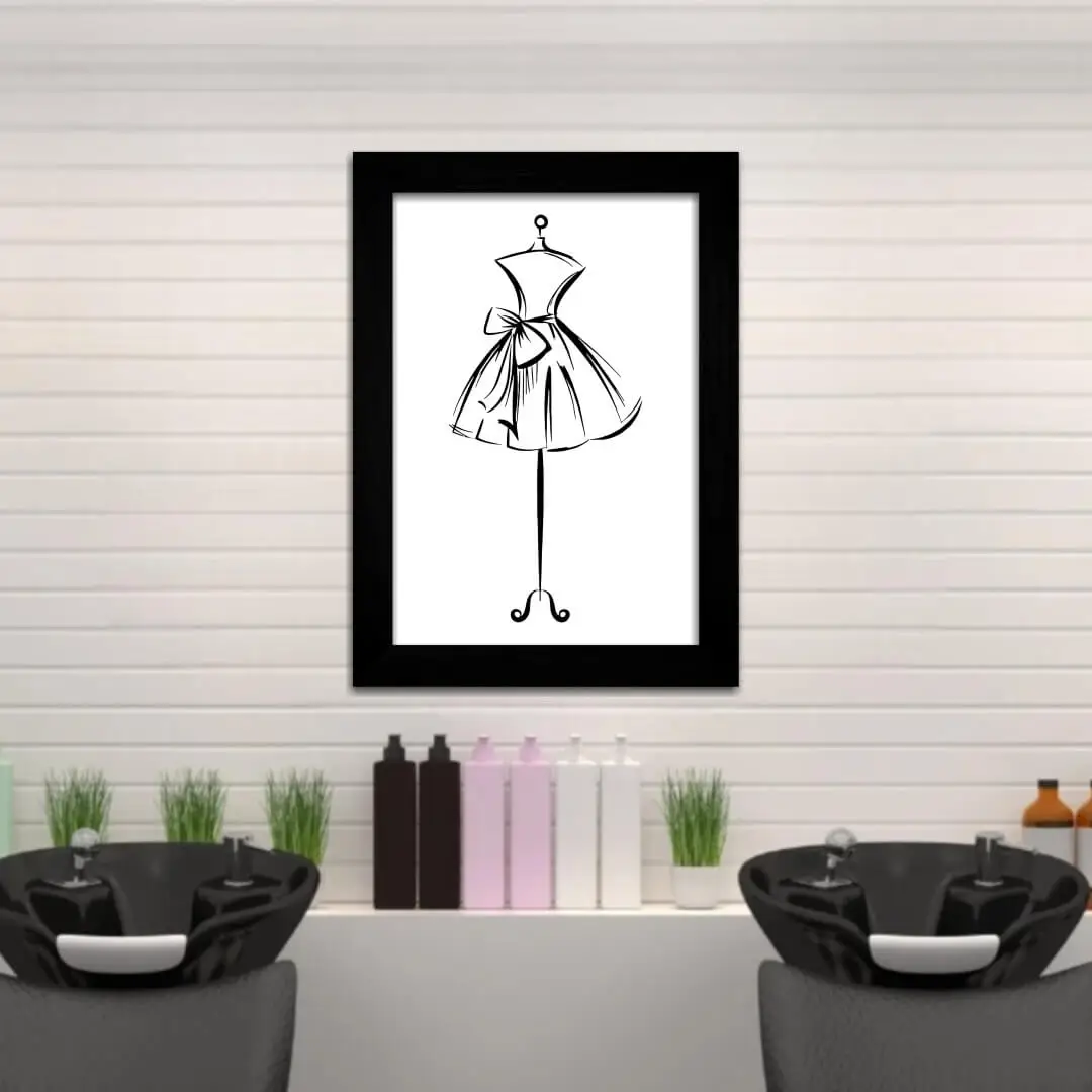 Quadro Decorativo Moda Vestido Esboço - Imagem 2