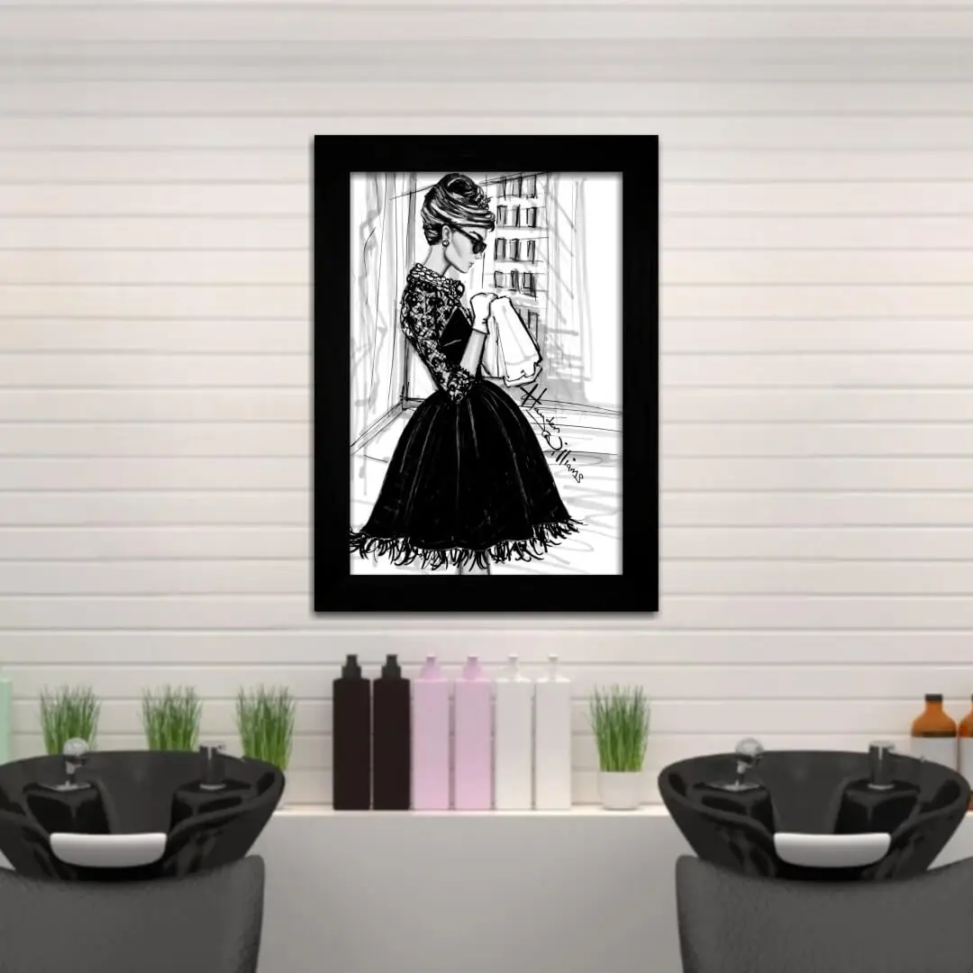 Quadro Decorativo Mulher de Vestido - Imagem 2
