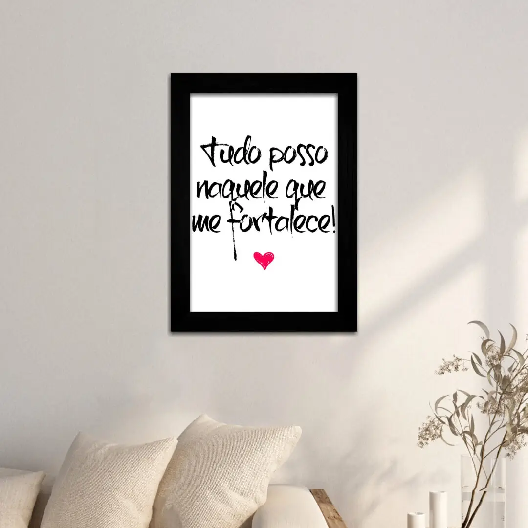 Quadro Decorativo Frase que me Fortalece - Imagem 2