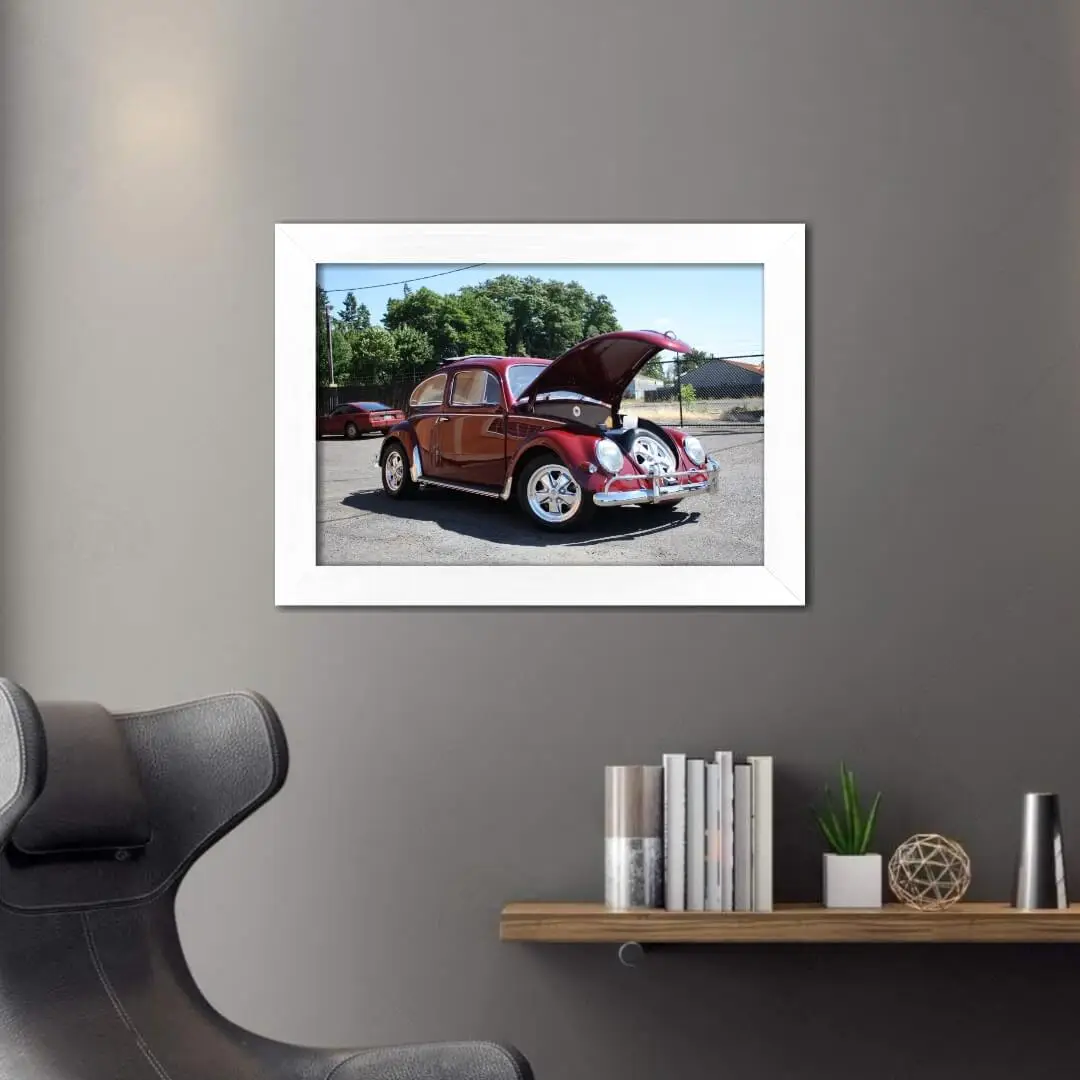 Quadro Decorativo Fusca Vinho - Imagem 2