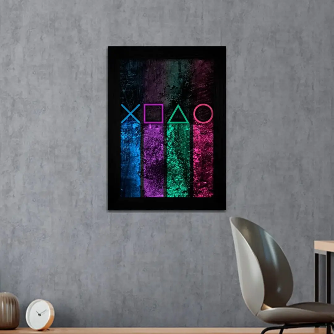Quadro-Decorativo-Playstation-botões