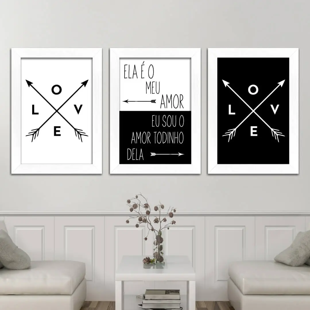 Kit-3-Quadros-Conjunto-Love