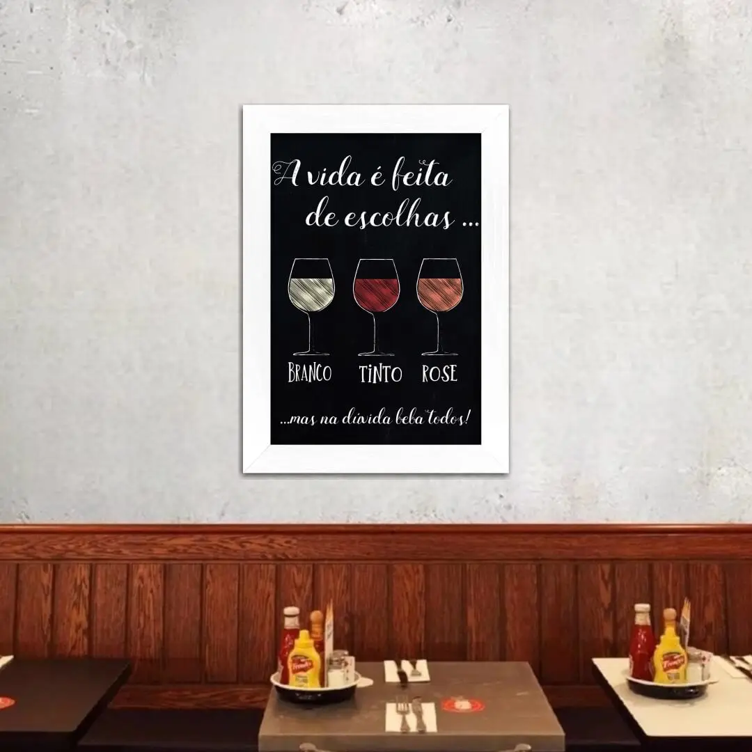 Quadro Decorativo Frase Vinhos - Imagem 2