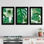 Kit-3-Quadros-Florais-Plantas-Verdes