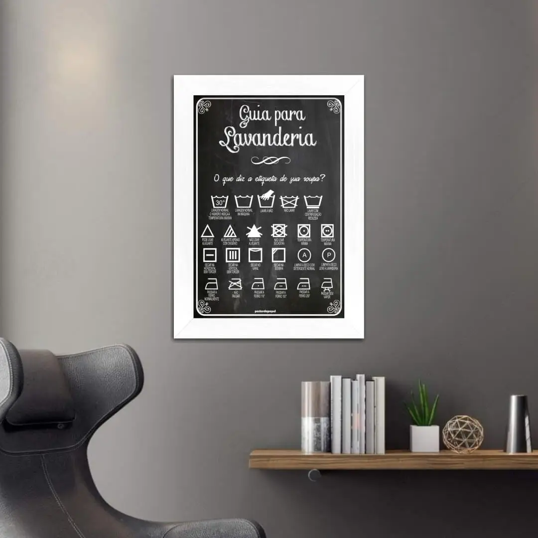 Quadro Decorativo Frase Guia para Lavanderia - Imagem 2