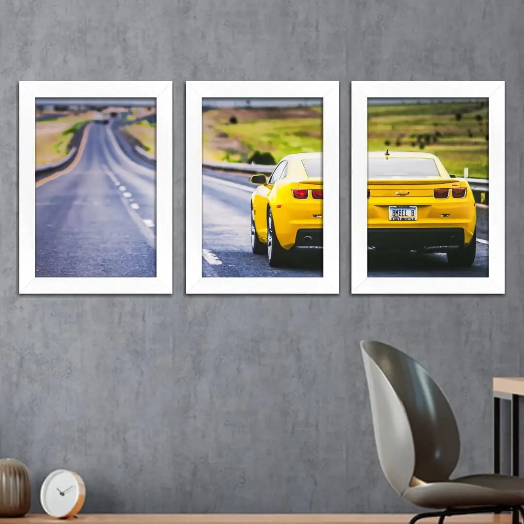 Kit 3 Quadros Carro na Estrada - Imagem 2