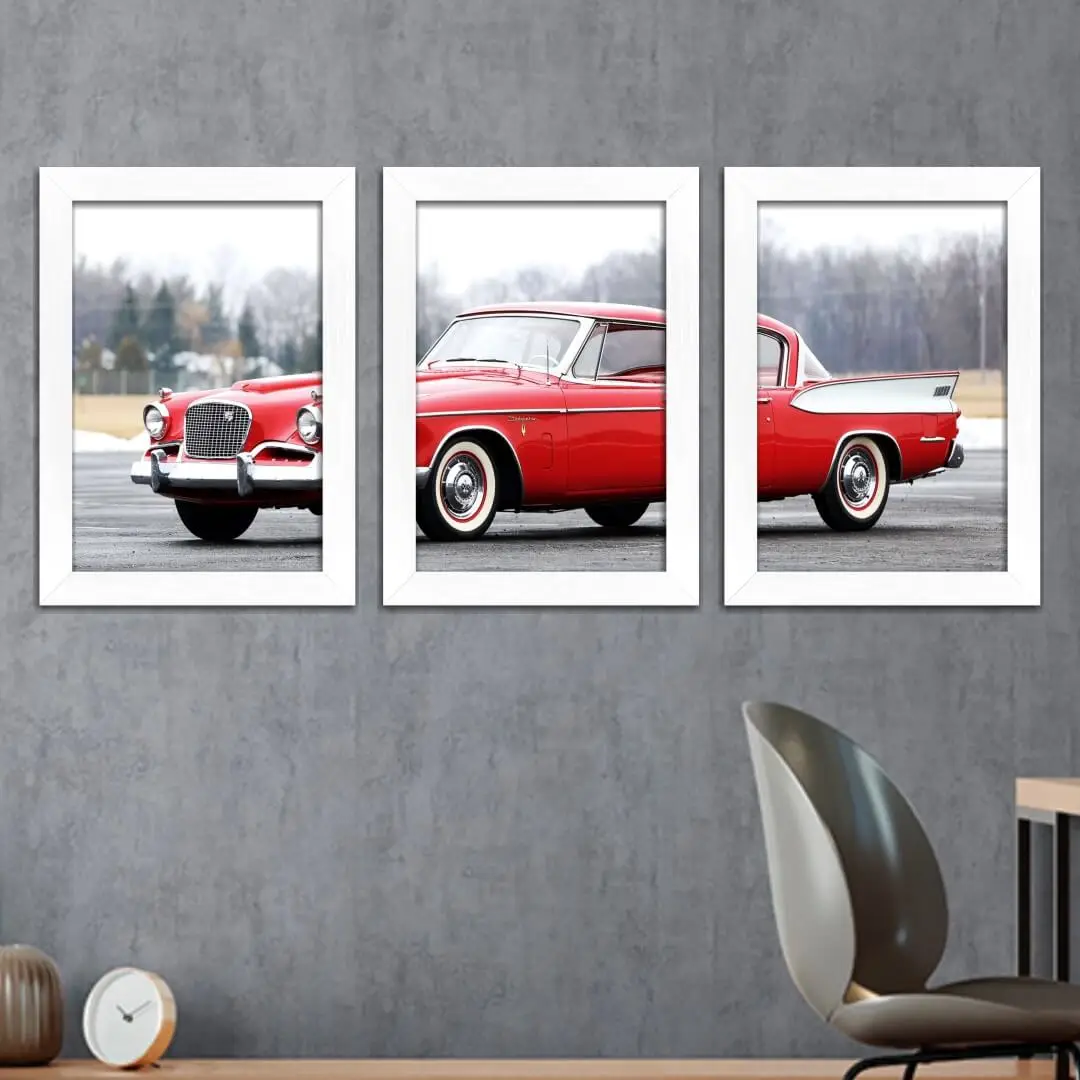 Kit 3 Quadros Carro Classíco - Imagem 2