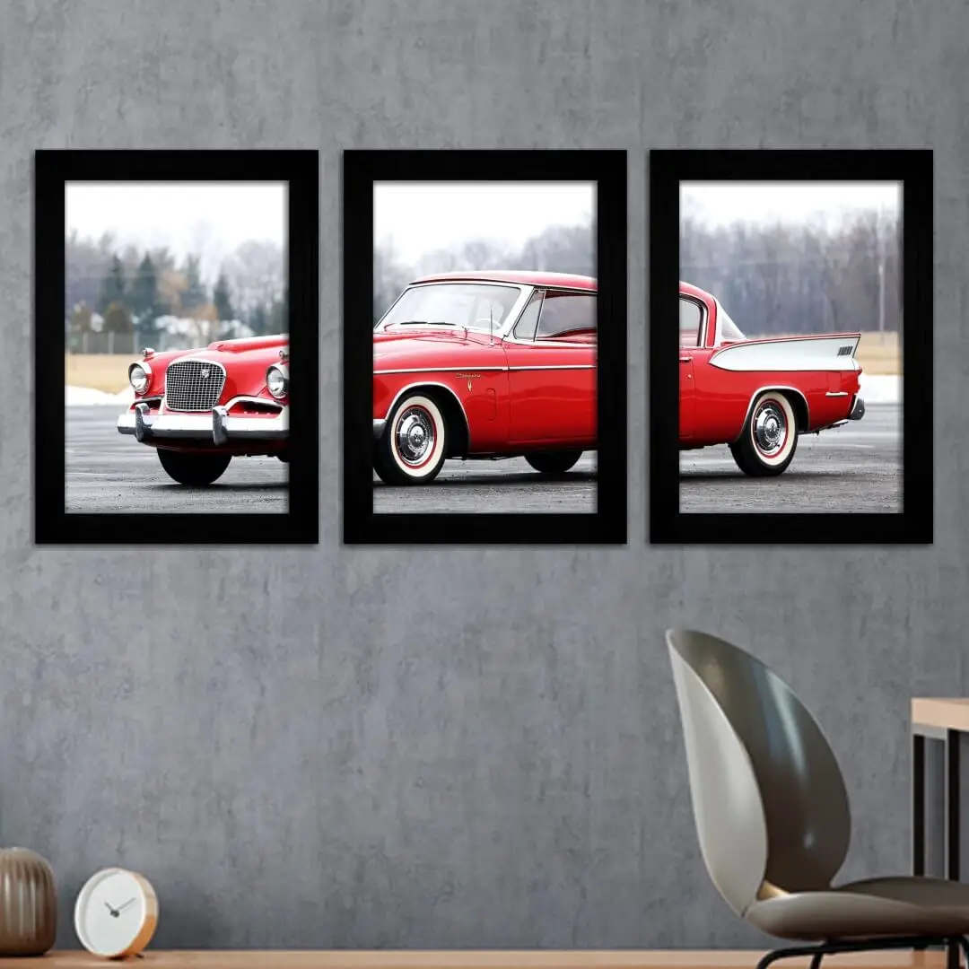 Kit-3-Quadros-Carro-Classíco