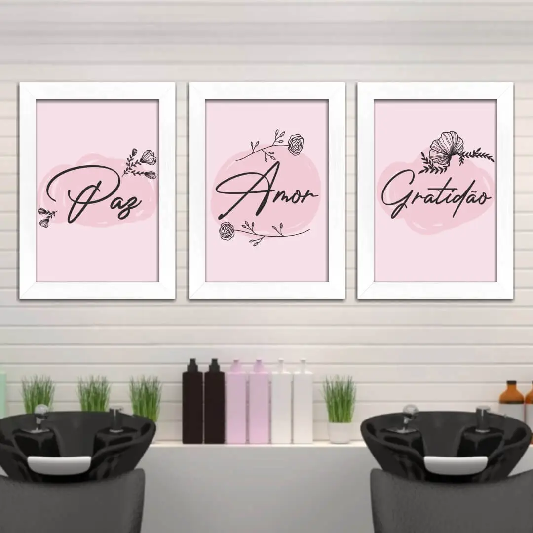 Kit-3-Quadros-Frase-Paz-Amor-Gratidão