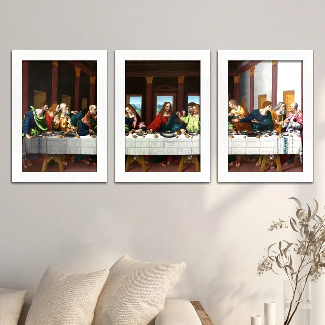 Kit 3 Quadros Santa Ceia - Imagem 2