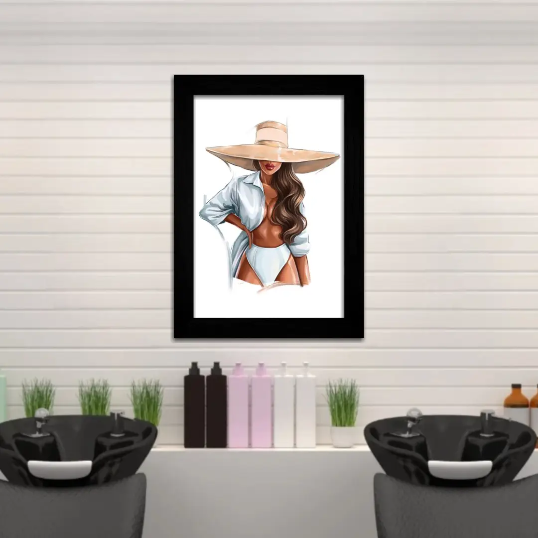 Quadro Decorativo Moda Praia Mulher - Imagem 2