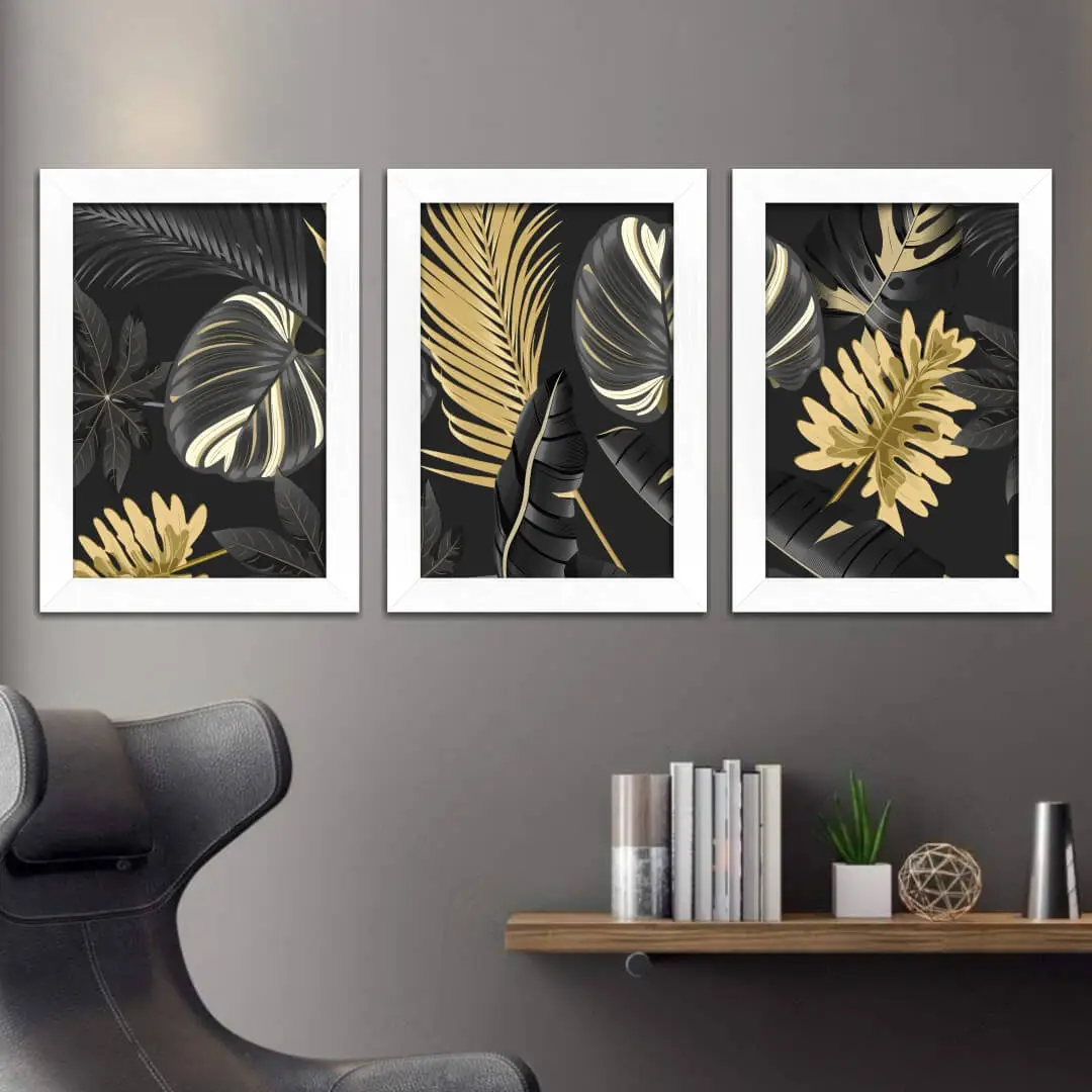 Kit 3 Quadros Florais Vintage - Imagem 2