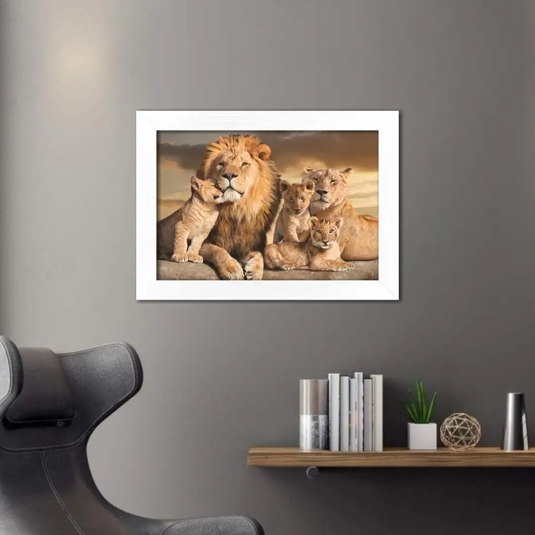 Quadro Decorativo Familia Leões - Imagem 2