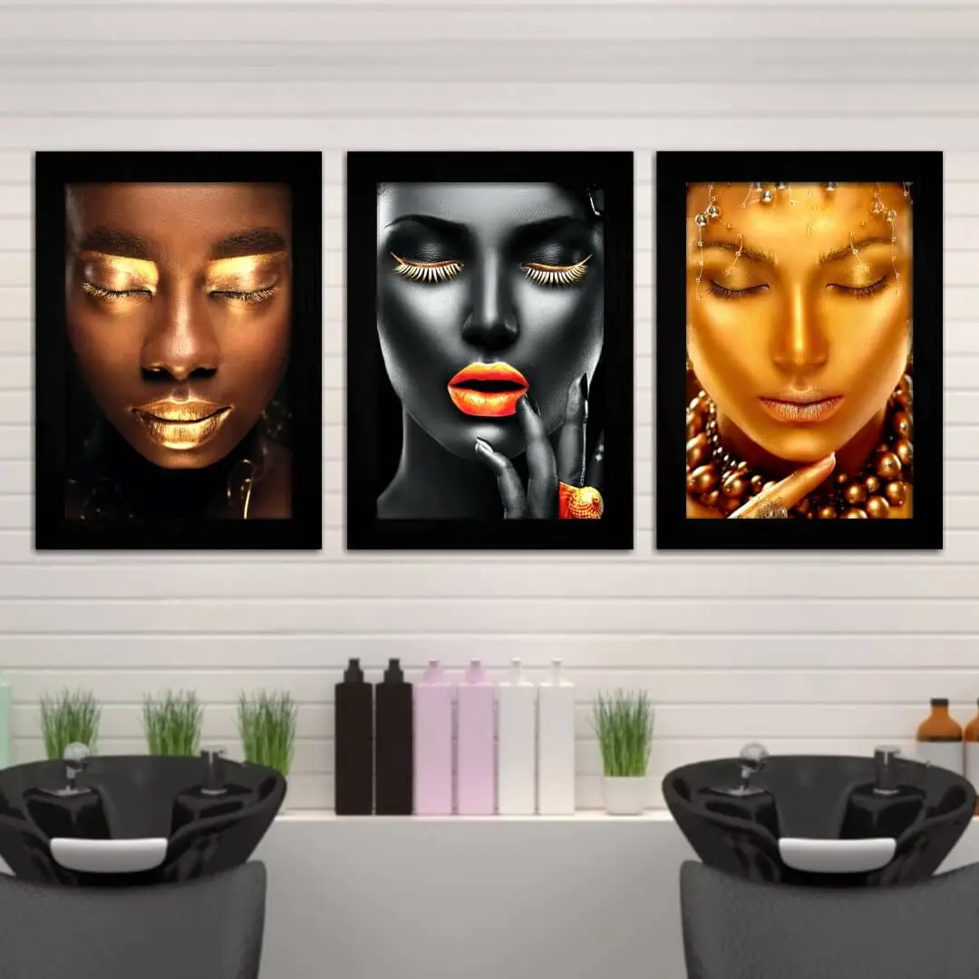 Kit 3 Quadros Afro Modelos - Imagem 2