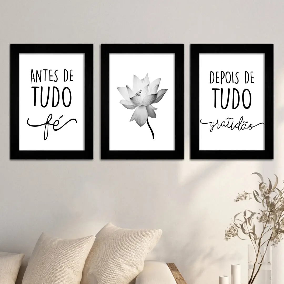 1014 Kit 3 Quadros - Depois de tudo Gratidão - Imagem 1