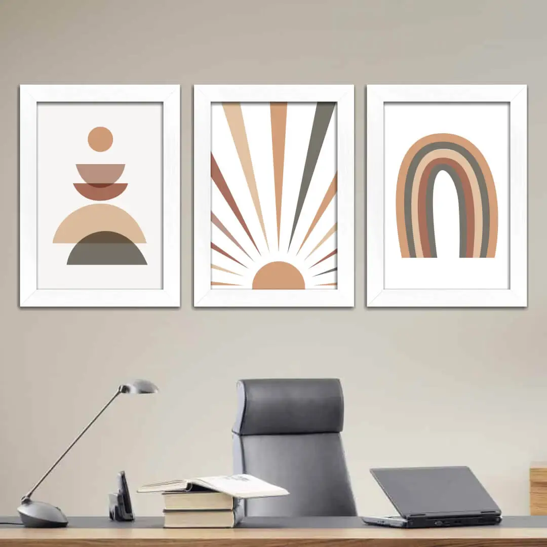 Kit-3-Quadros-Boho-Chic-Sol - Imagem 2