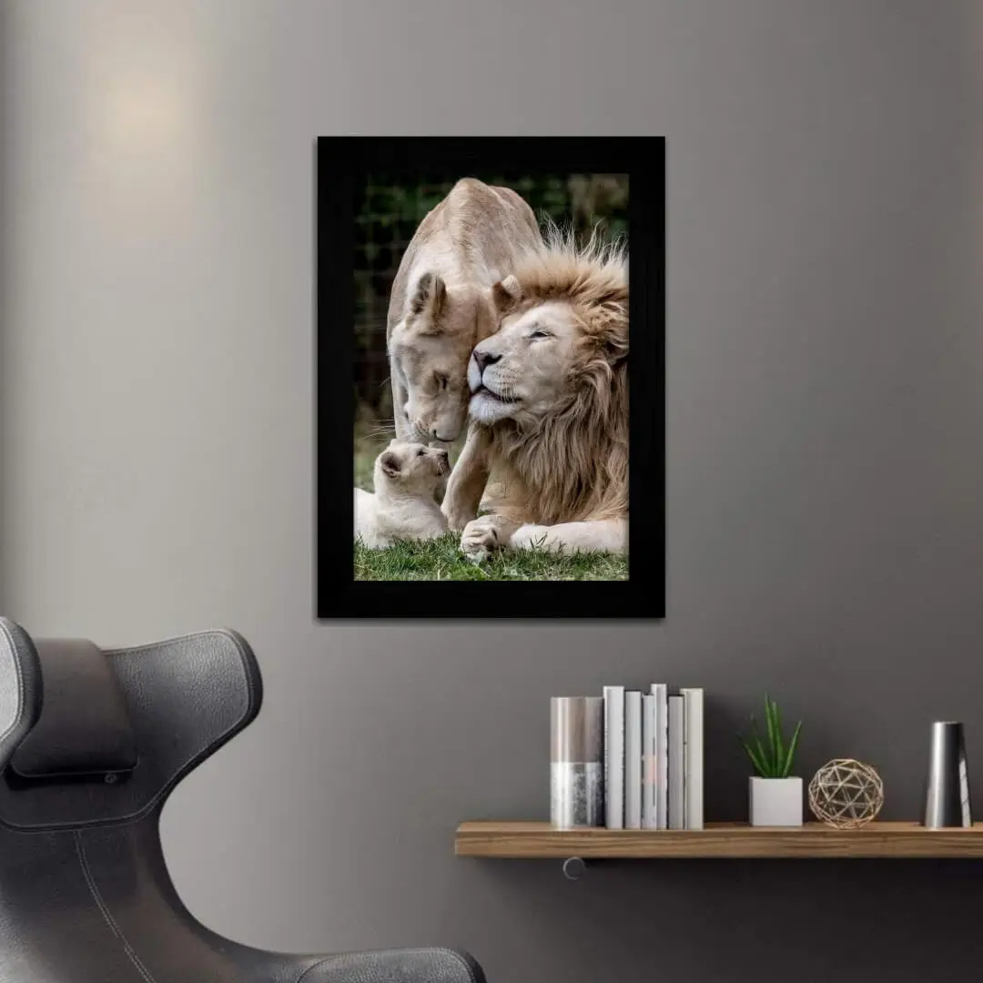 1302 Quadro-Decorativo-Família-de-Leões