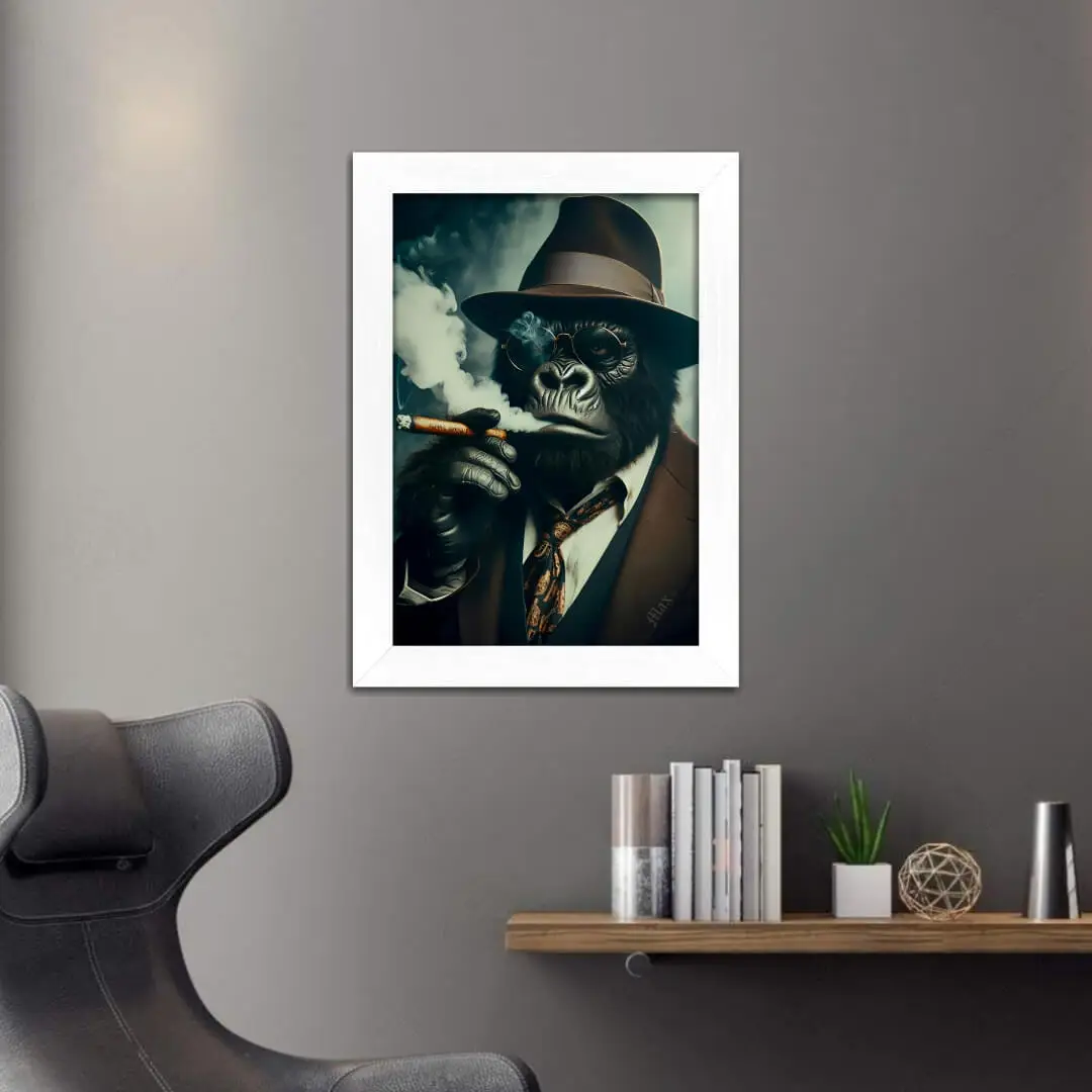 Quadro Decorativo Gorila Gangster - Imagem 2