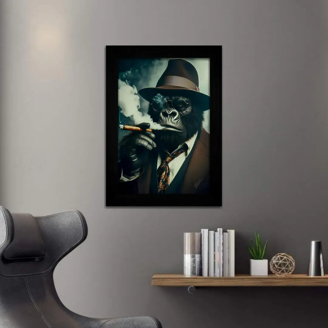 1326 Quadro-Decorativo-Gorila-Gangster