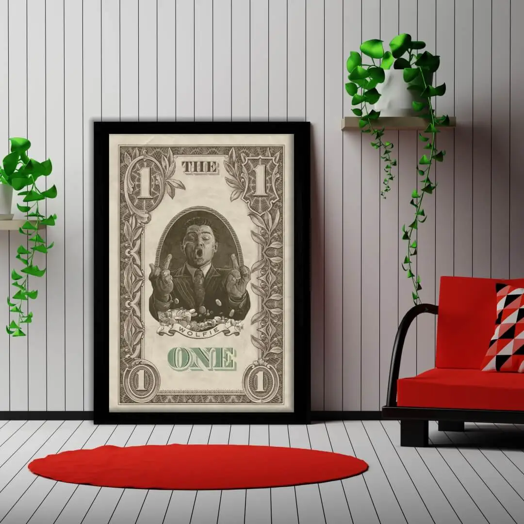 1330 PRETA Quadro-Decorativo-Dolar-de-Wall-Street