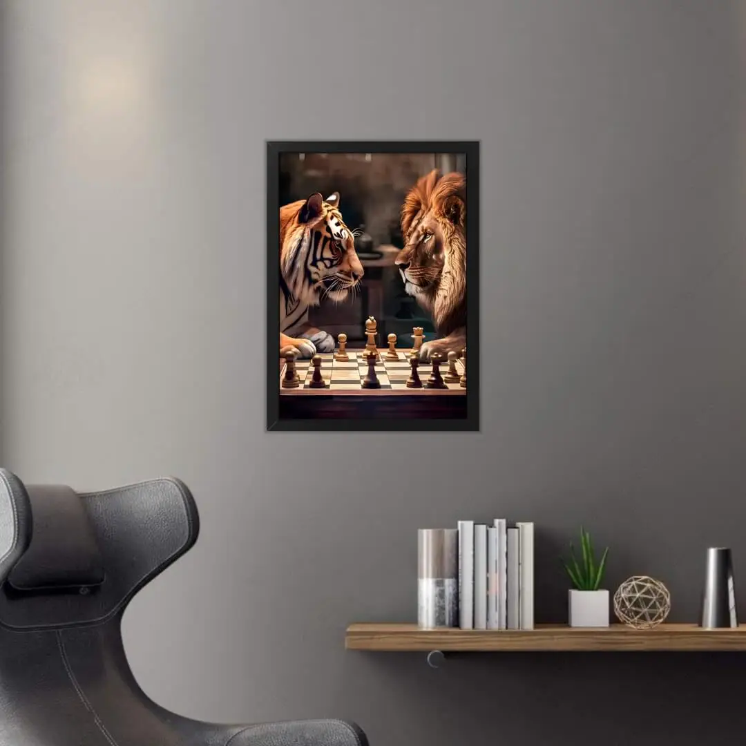 Quadro-Decorativo-Leão-e-Tigre