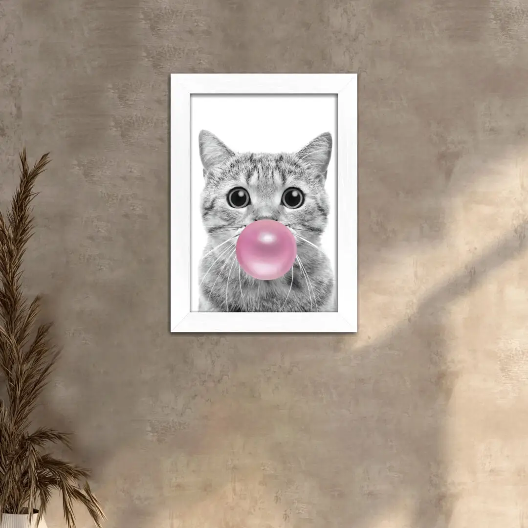 Quadro Decorativo - Gato Bola de Chiclete - Imagem 2