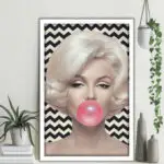 Quadro Decorativo Marilyn Chiclete Rosa Modelo Big's