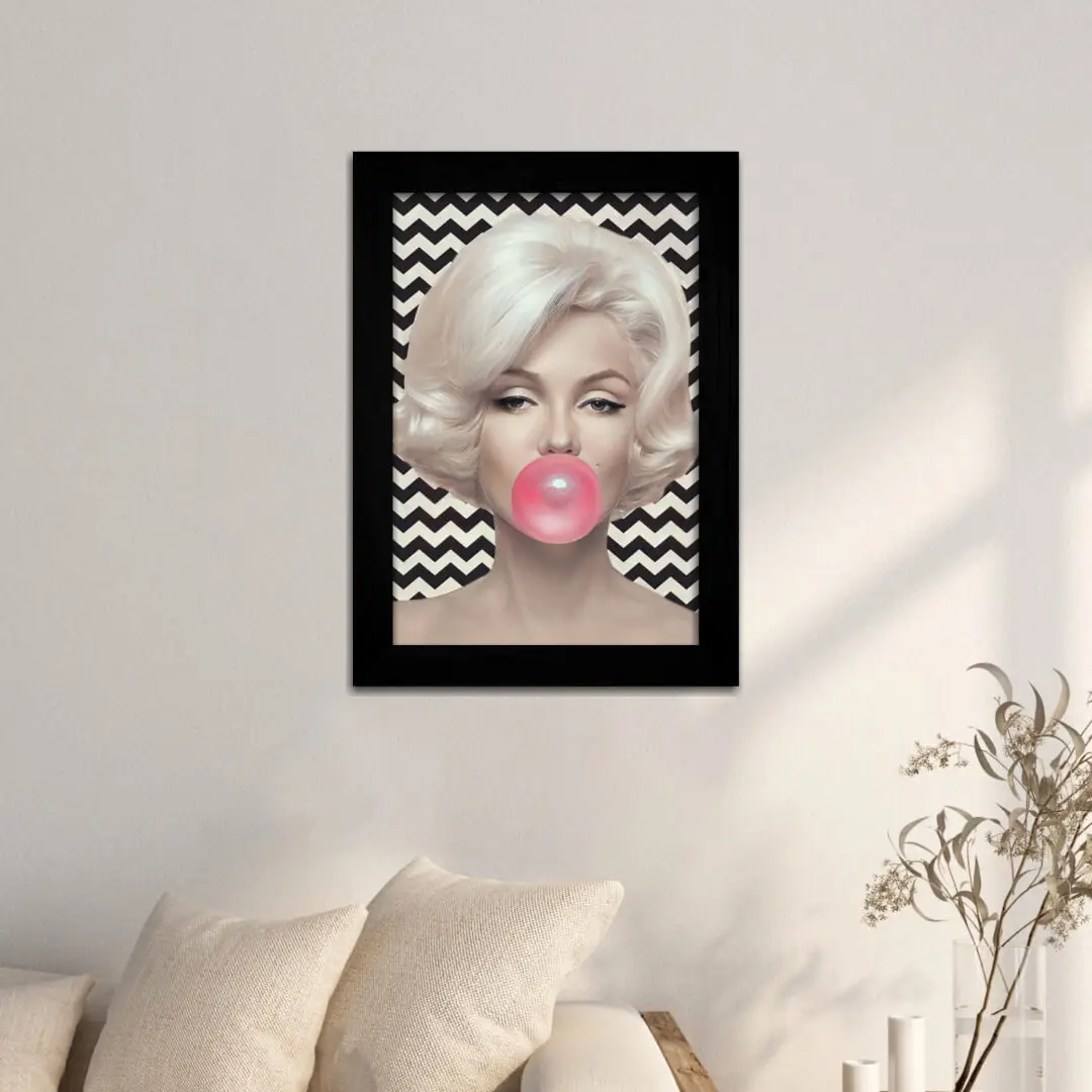 1345 Quadro Decorativo - Marilyn Monroe Listras - Imagem 1