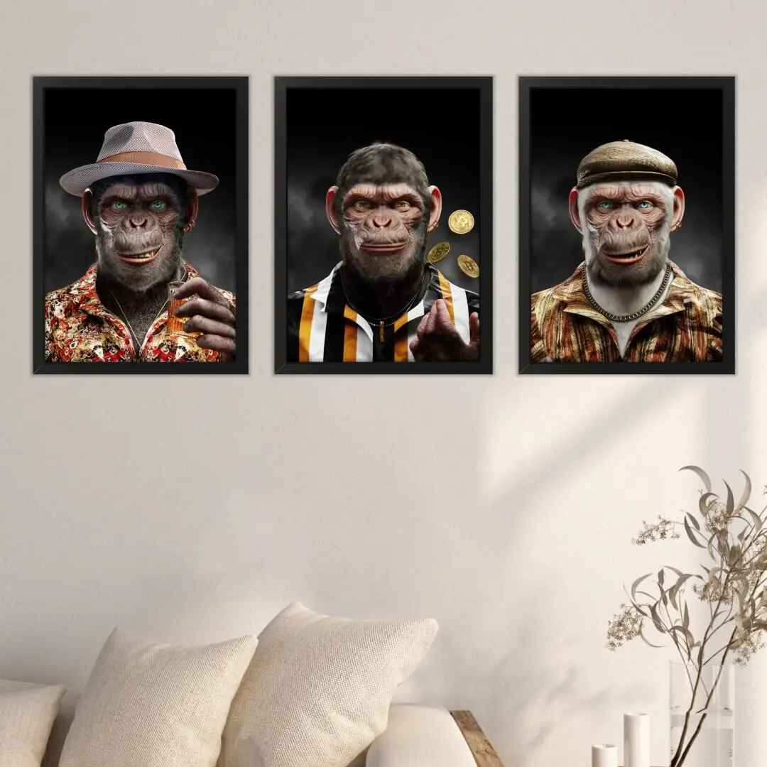 Kit-3-Quadros-Macacos-do-Pagode