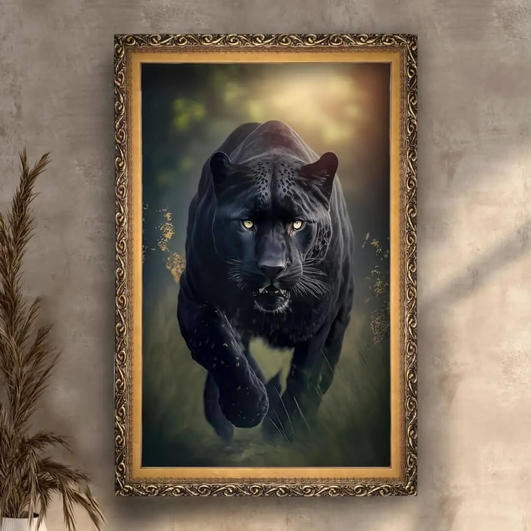 1346 LUXO BEGE (1) Quadro-Decorativo-Pantera-Negra-Big's