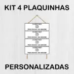 Placas 4 Partes Personalizadas