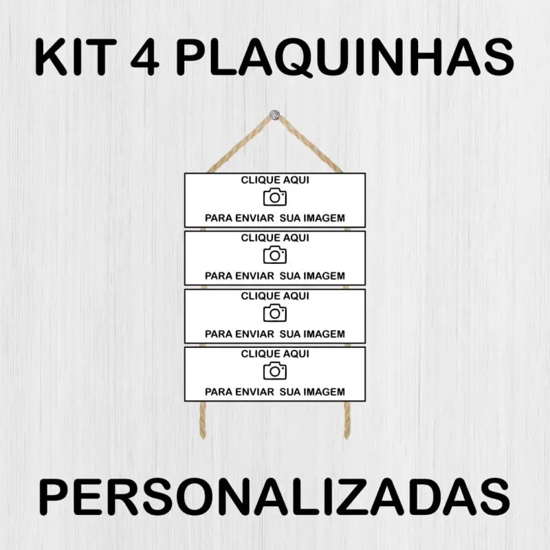 Placas 4 Partes Personalizadas